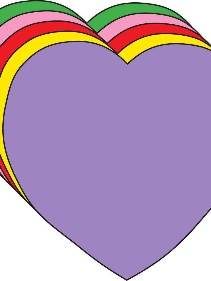 Large Assorted Color Creative Foam Cut-Outs - Heart for wholesale by Creative Shapes Etc.