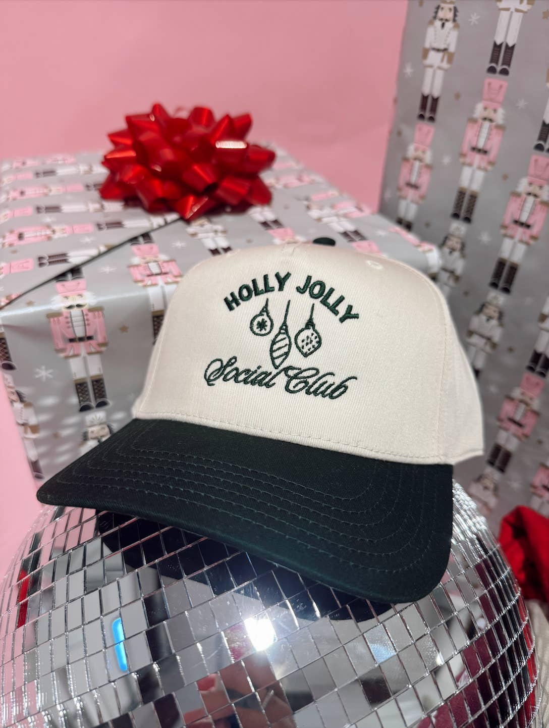 Jules Co - Wholesale Trucker Hat - Women's - Holly Jolly Social Club Hat