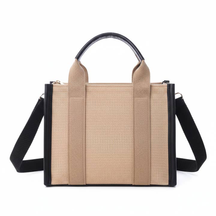 VIA FIORE – Engroshandel Tote bag - Dame – VIA FIORE Canvas Tote Taske med Sort Kant8