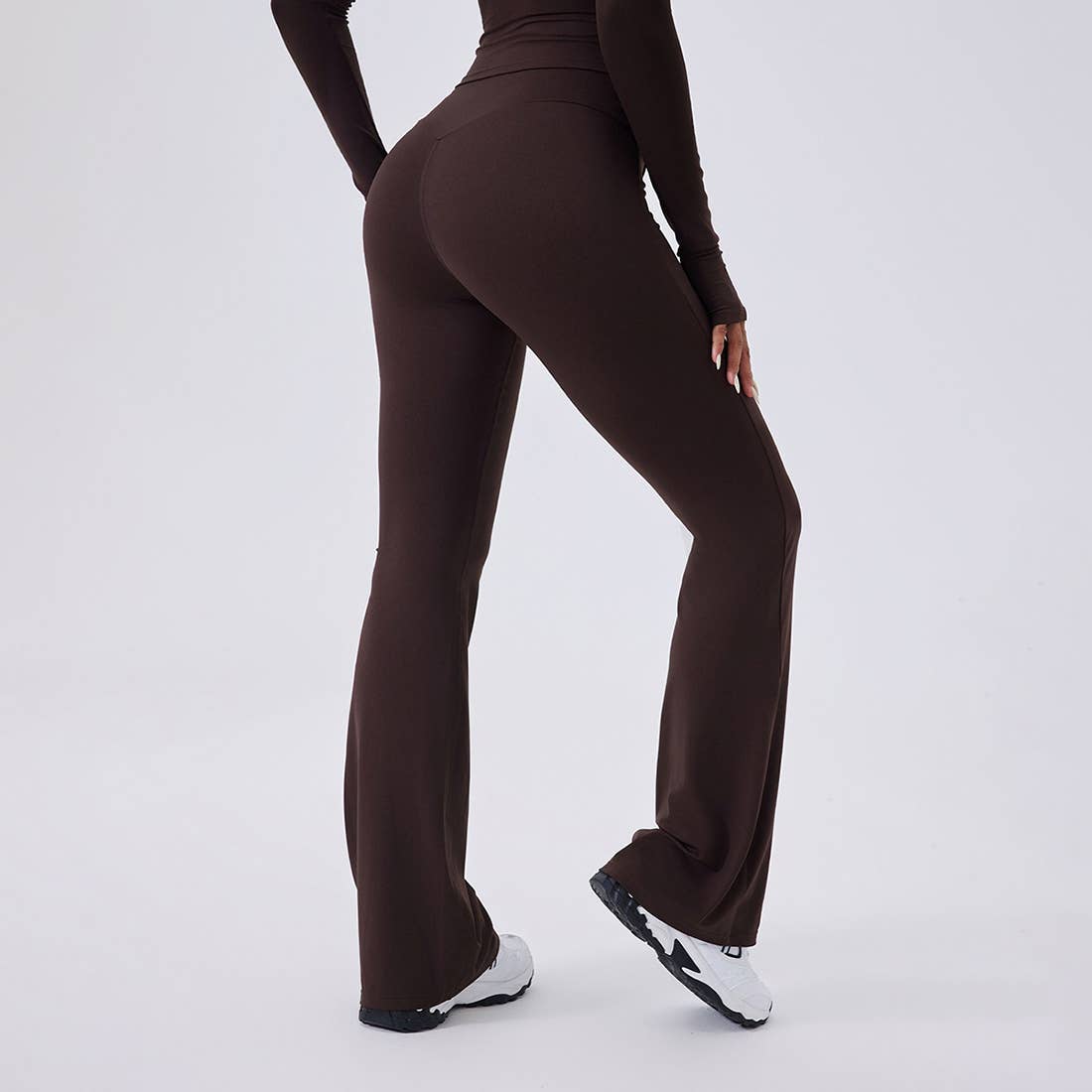 Sodalemon - Venta al por mayor Conjunto de ropa deportiva - Mujer - Conjunto de Yoga de Cintura Alta y Hombros Descubiertos: Top de Manga Larga + Leggings9