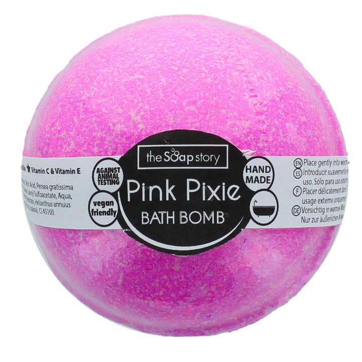 Pink Pixie Vegan Bath Bomb for wholesale by The Soap Story