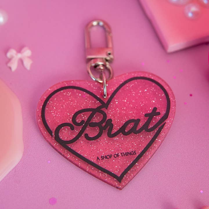 A Shop of Things - Wholesale Keychain - Women's - Brat keychain- Pink0
