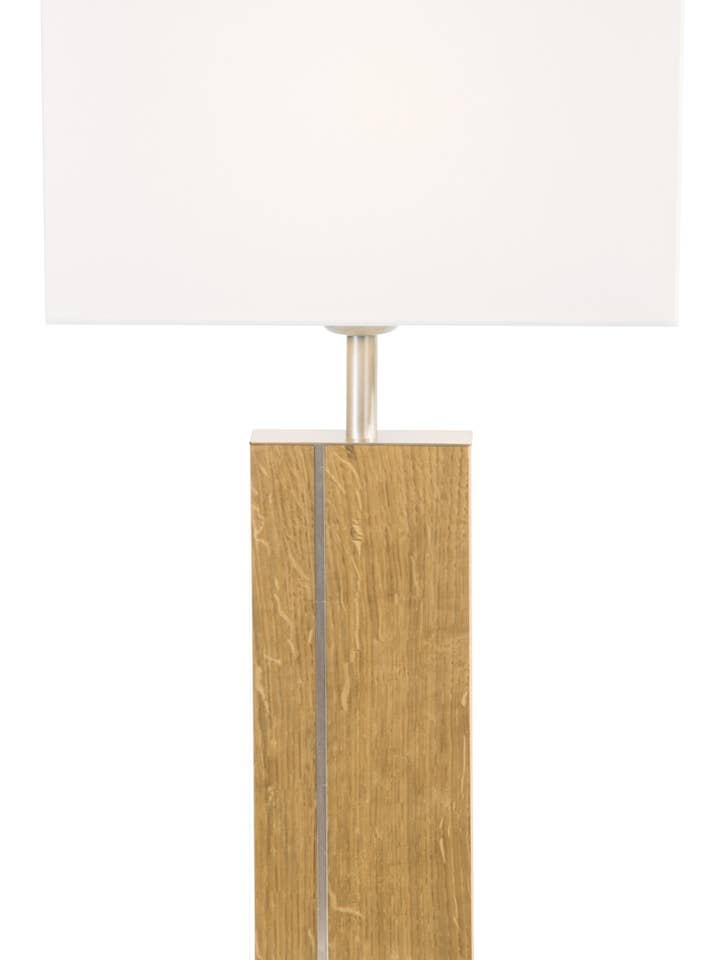stool lamp Miss Hilton oak for wholesale by HerzBlut