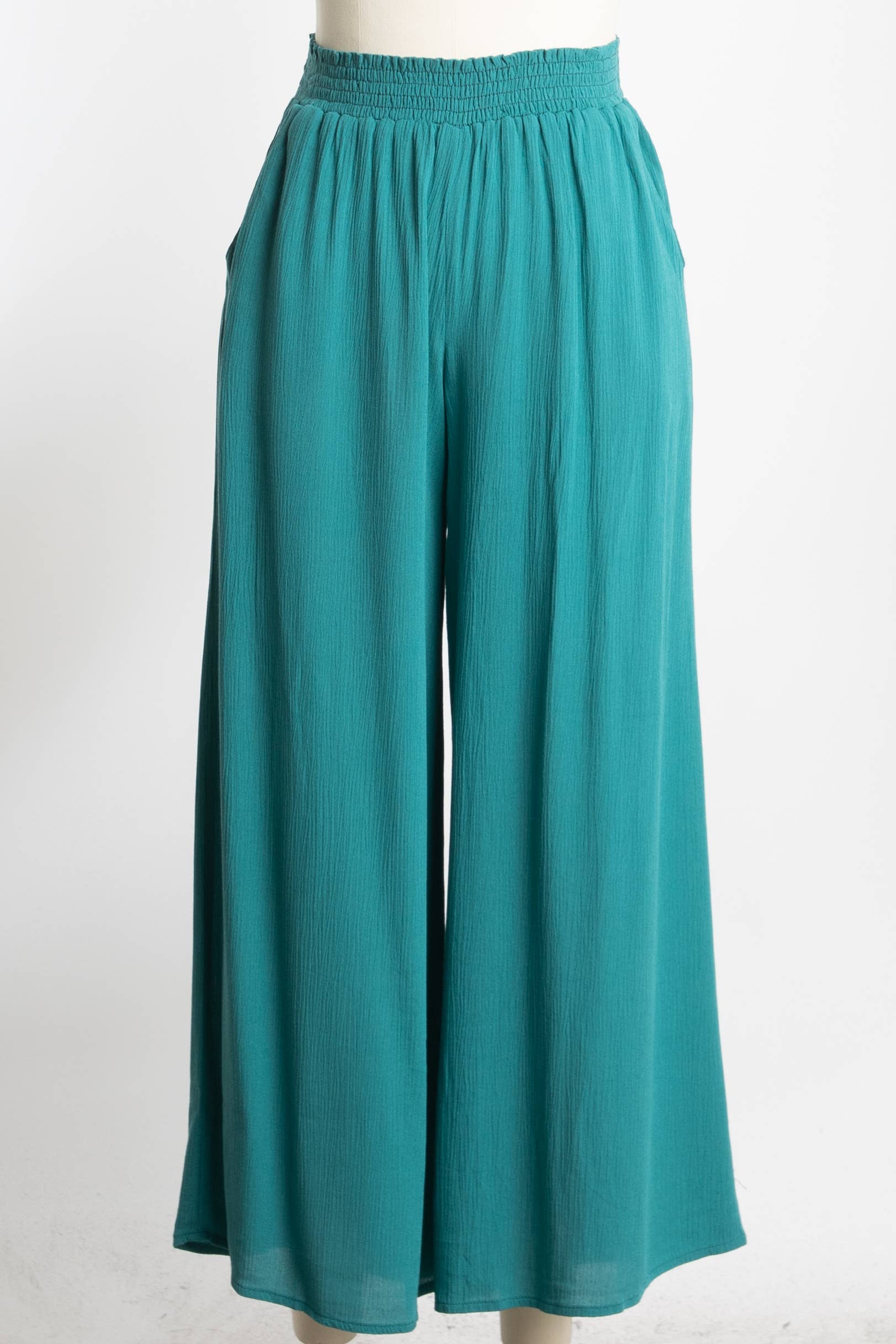 Final Touch – Großhandel Hose – Damen – Taillierte Weite Hose mit Smokbund - VLP70000340