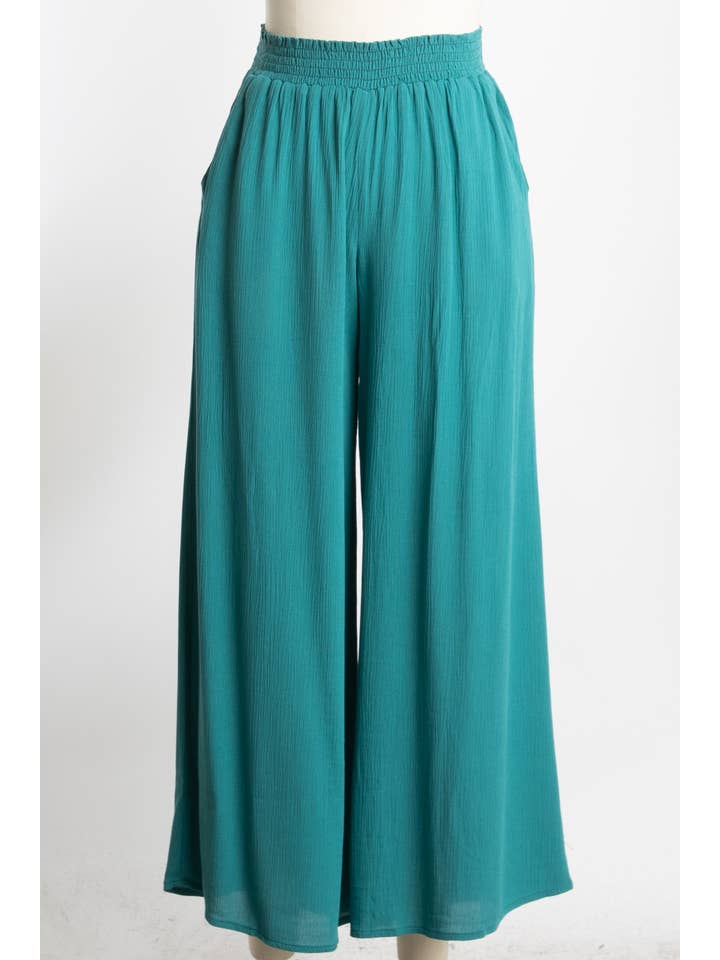 Final Touch – Großhandel Hose – Damen – Taillierte Weite Hose mit Smokbund - VLP70000340