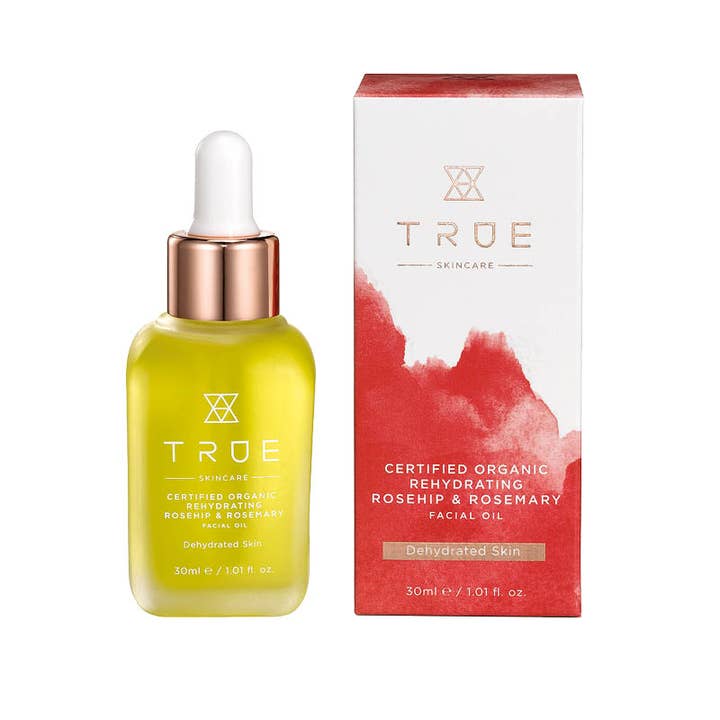 TRUE Skincare – wholesale Facial oil – Certified Organic Rehdyrating Rosehip & Rosemary Facial Oil
