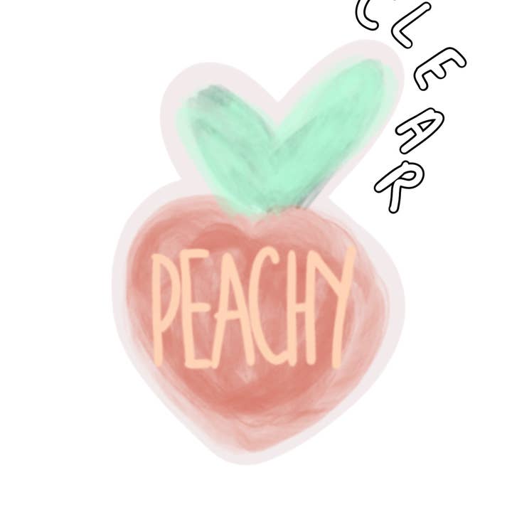 Transparente pfirsichfarbene Vinylaufkleber für den Großhandel von Maddie Green Designs