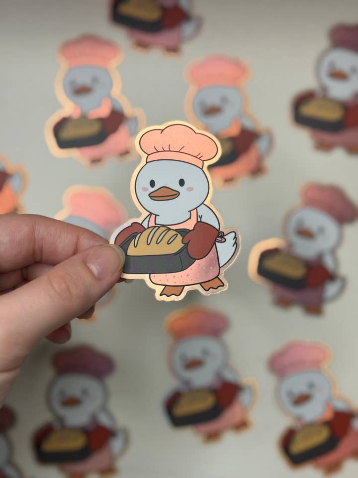 Silly Goose Sticker, Making Sourdough Vinyl Decal for wholesale by TTN Stickers