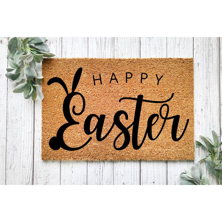 Oak Vine Designs – wholesale Door mat – Happy Easter Door Mat - Easter Decor - Spring Door Mat