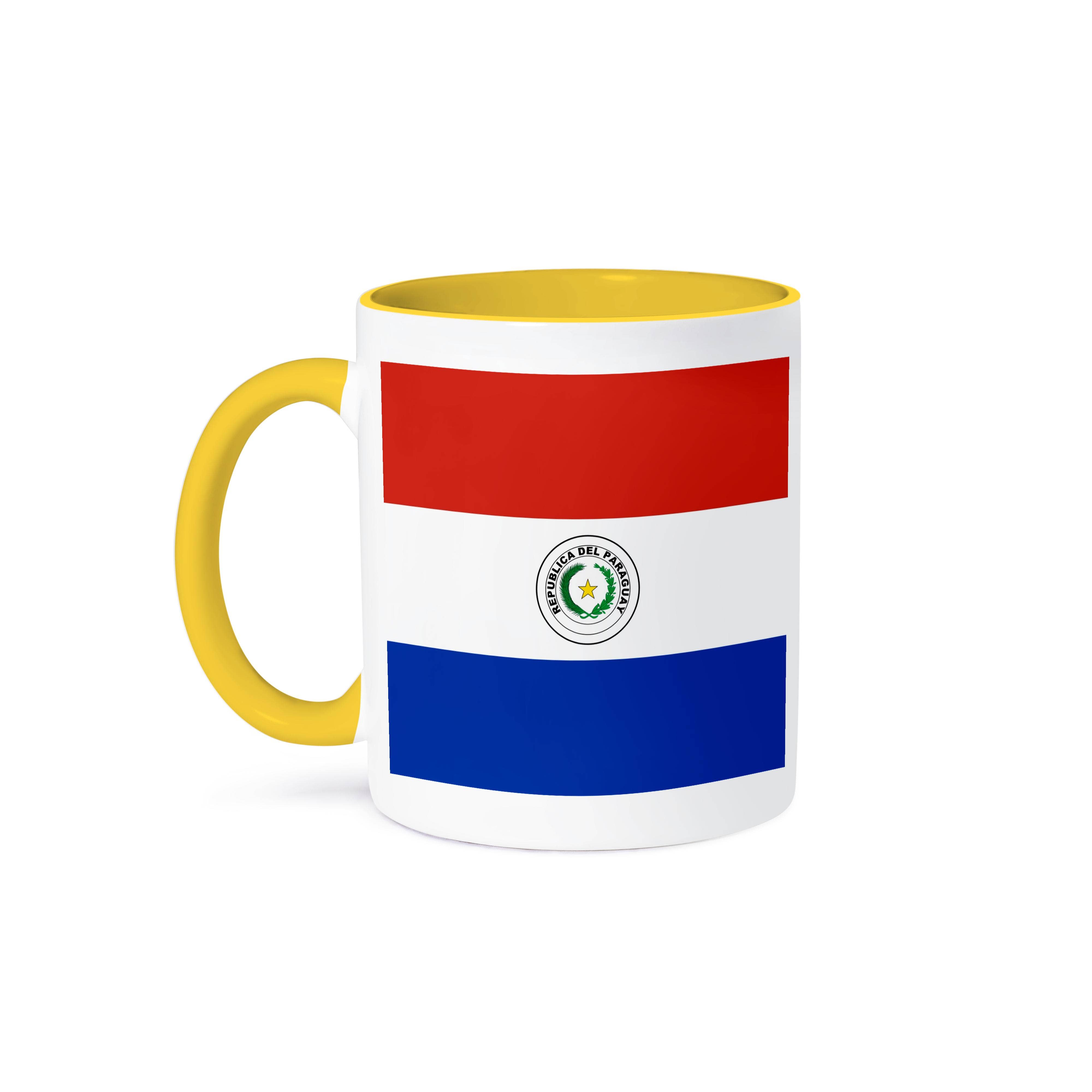 3dRose - Wholesale Coffee Mug - 3dRose, Flag of Paraguay - Paraguayan red white blue with palm olive branch star coat of arms South America, Mug0