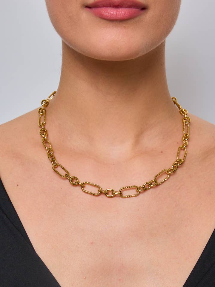 224RX17 stainless steel chain necklace for wholesale by BYREN | ÉLINE L'ATELIER