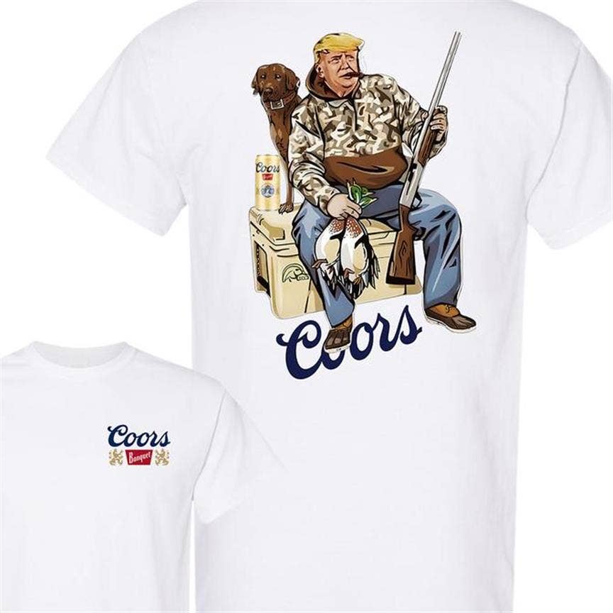 TheKingShirt - Wholesale Graphic Sweatshirt - Women's - Hunter Trump Coors Banquet Beer T-Shirt - Hunting Season1