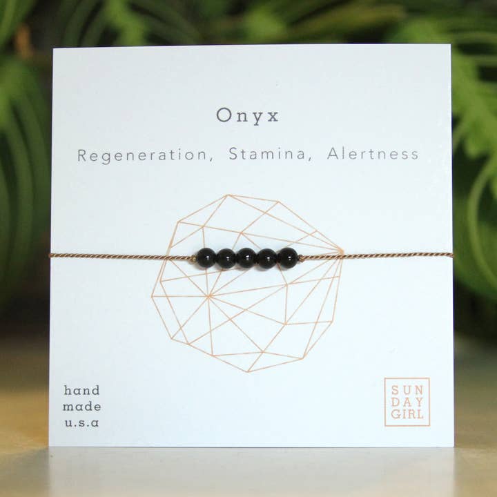 CGB-ONY | Armband aus Onyx mit heilenden Kristallen und Steinen für den Großhandel von Sunday Girl by Amy DiLamarra