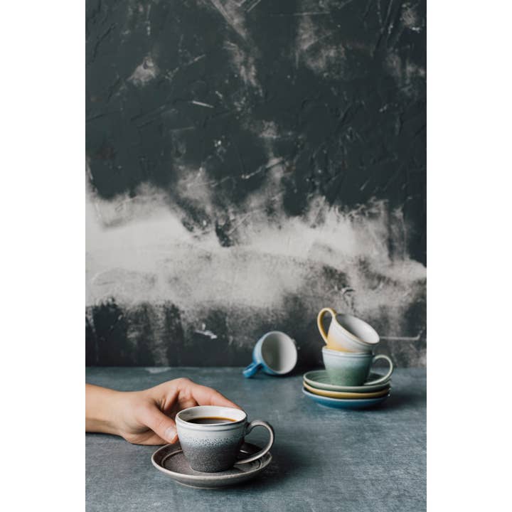 Danica Outlet Store - Wholesale Coffee/Tea Cup - Heirloom Mineral Espresso Cups and Saucers Set of 4