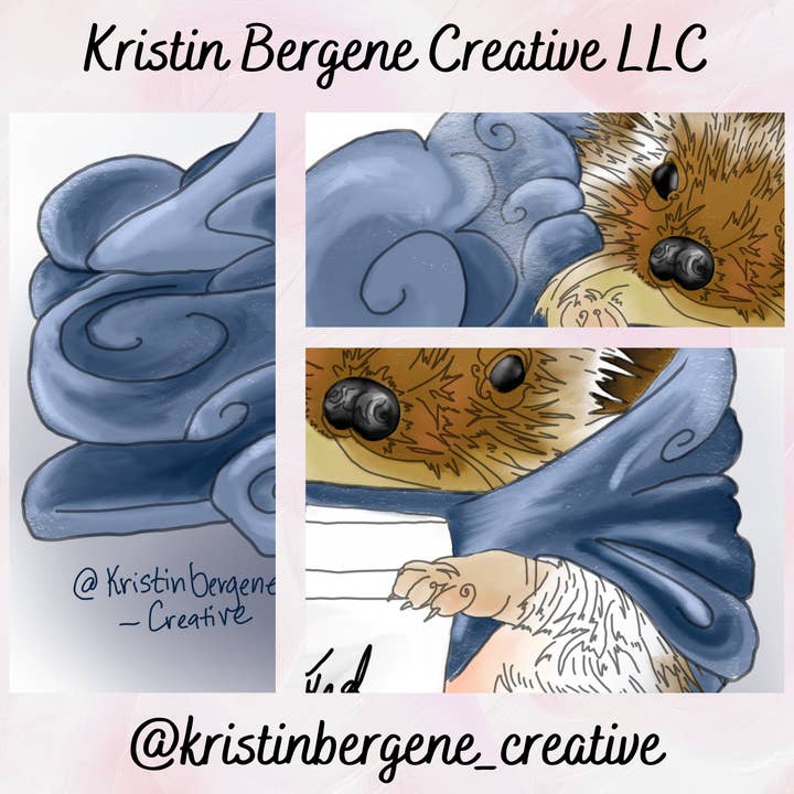 Kristin Bergene Creative LLC - Wholesale Season's Greetings Card - Hedgehog Latte Greeting Cards | Blank Inside, 5.5” x 4” 7