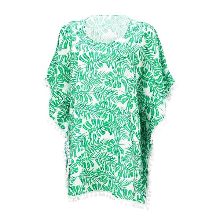 Viv&Lou - Wholesale Swim Cover Up - Women's - Frond Of Mine Pom-Pom Cover Up