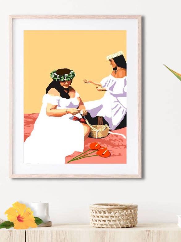 Haku wahine Matted Print for wholesale by Paradise Now Hawaiʻi