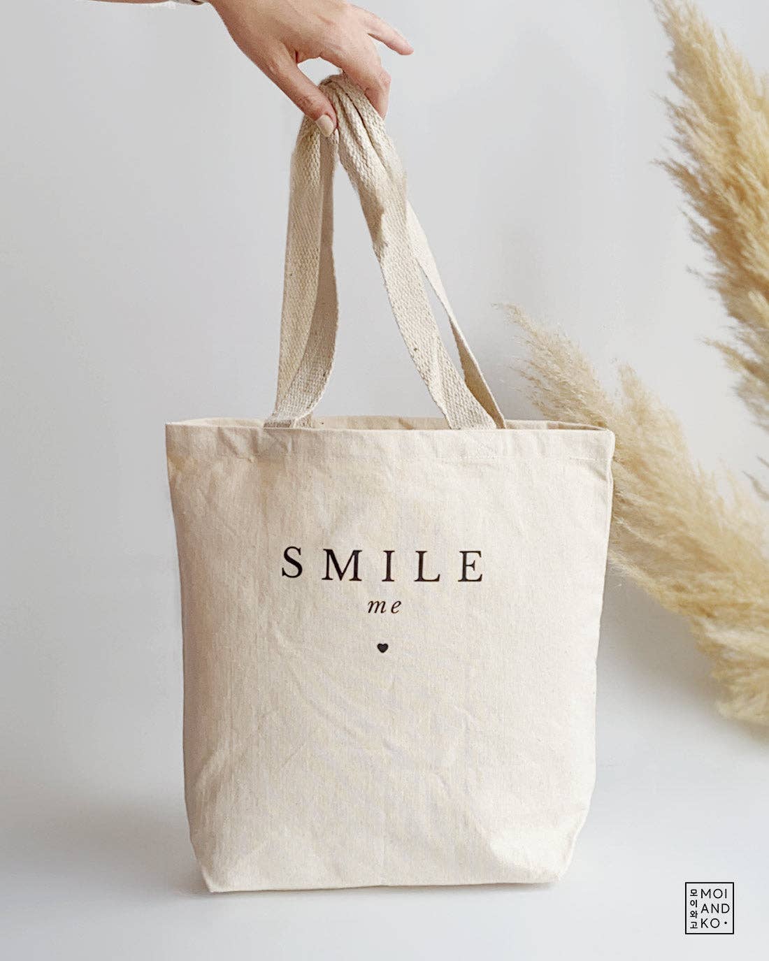 MOI AND KO - Wholesale Tote Bag - Women's - Totebag Nature 100% Cotton | Smile | Shopping Bag1