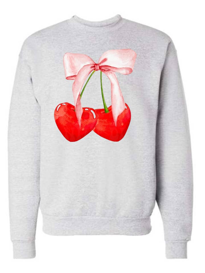 Cherry Hearts Sweatshirt for wholesale by Mudbugs BTQ
