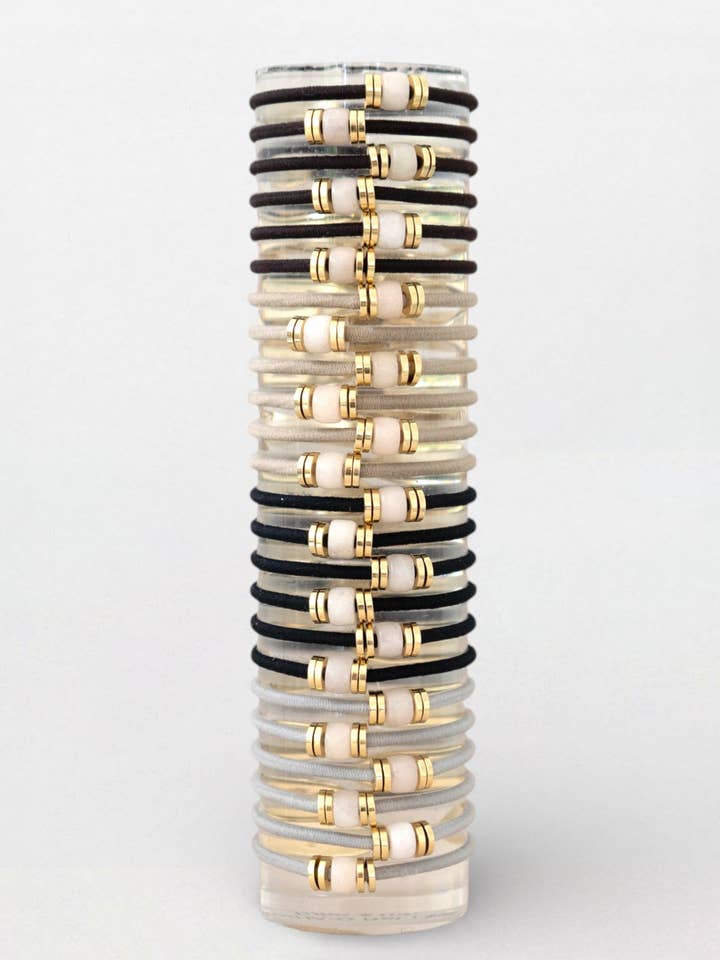 OMBRE DE PIERRE - MIX & MATCH / BRACELET / ÉLASTIQUES POUR CHEVEUX / PRINTEMPS / ÉTÉ / 24 PCS pour la vente par By Lilla