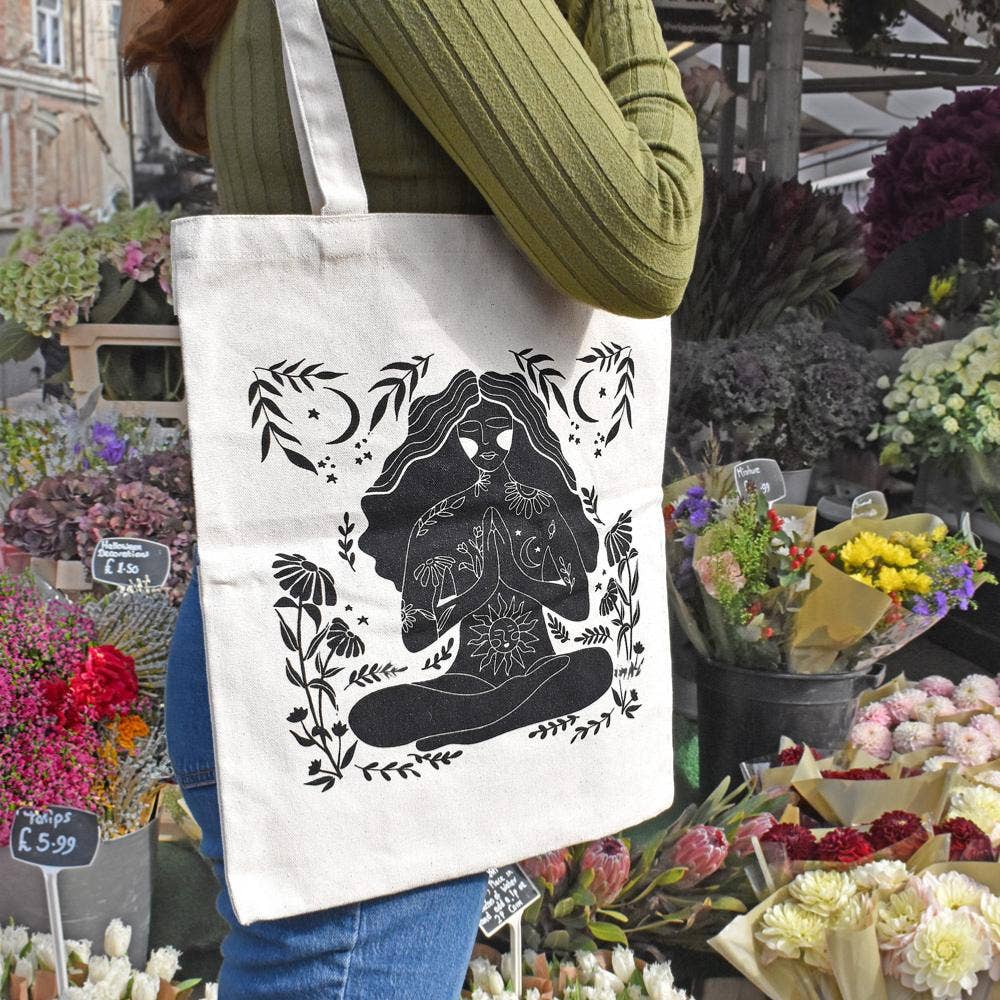 Shared Earth – Engroshandel Tote bag - Dame – Tote Bag Genanvendt Bomuld Kvinde Beder 36 x 40 cm1