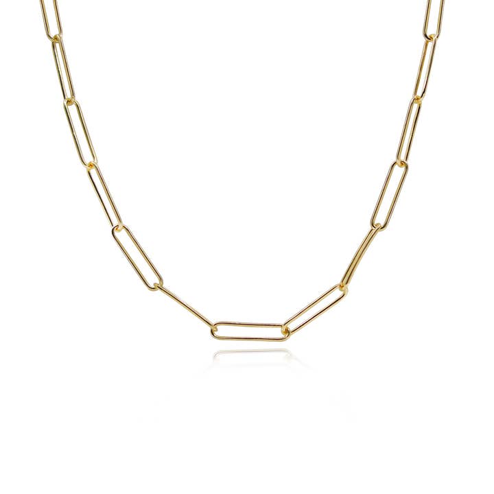 CHAIN LINK NECKLACE ( 925 18K GOLD VERMEIL ) for wholesale by Eliza Asta Jewellery