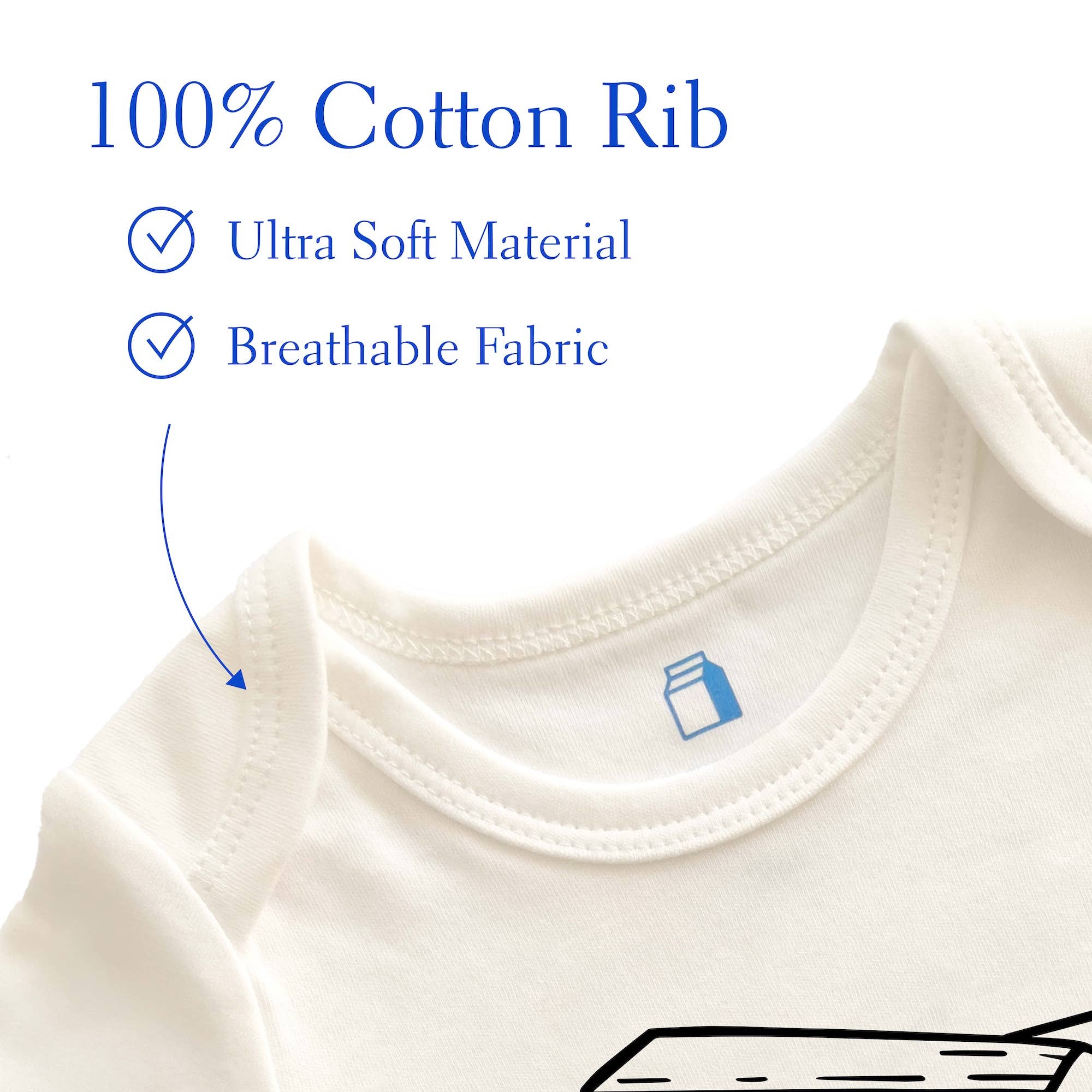 Chunky Deli – Großhandel Body (ohne Füße) – Baby – Petite Frite Baby-Body | Natur 3M, 12M2