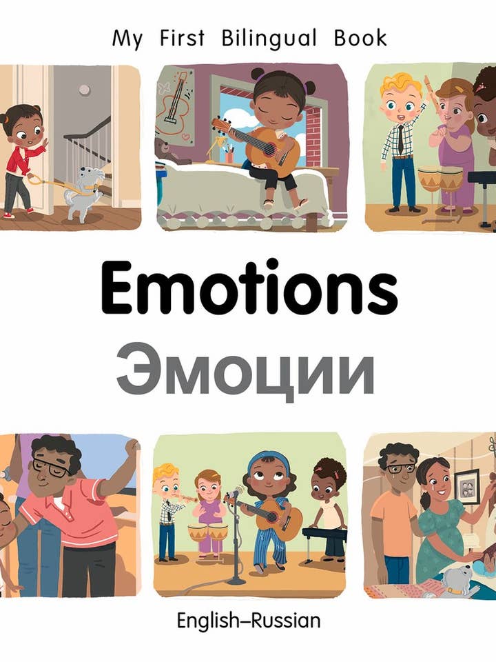 My First Bilingual Book–Emotions (English–Russian) for wholesale by Independent Publishers Group
