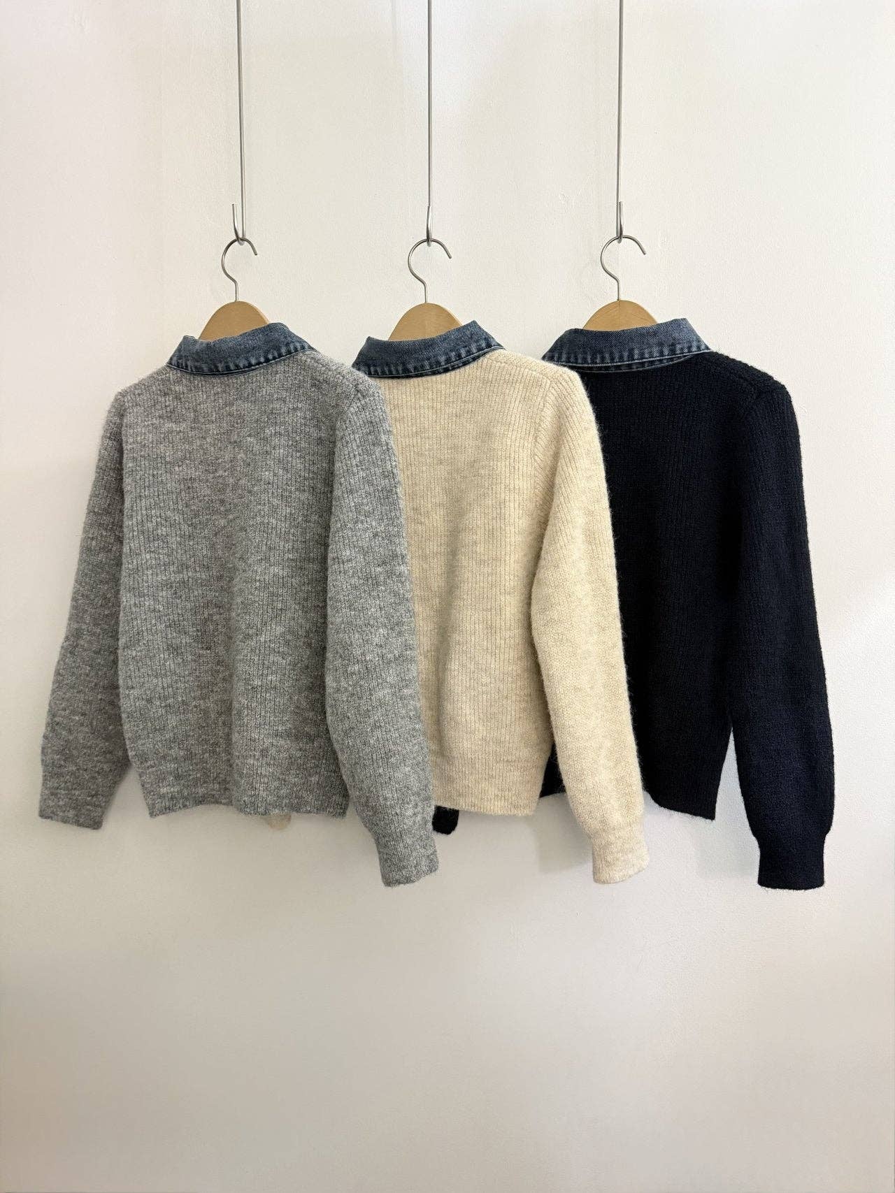 Little Light - Wholesale Jacket - Women's - Denim Layered Pocket Knit Jacket20