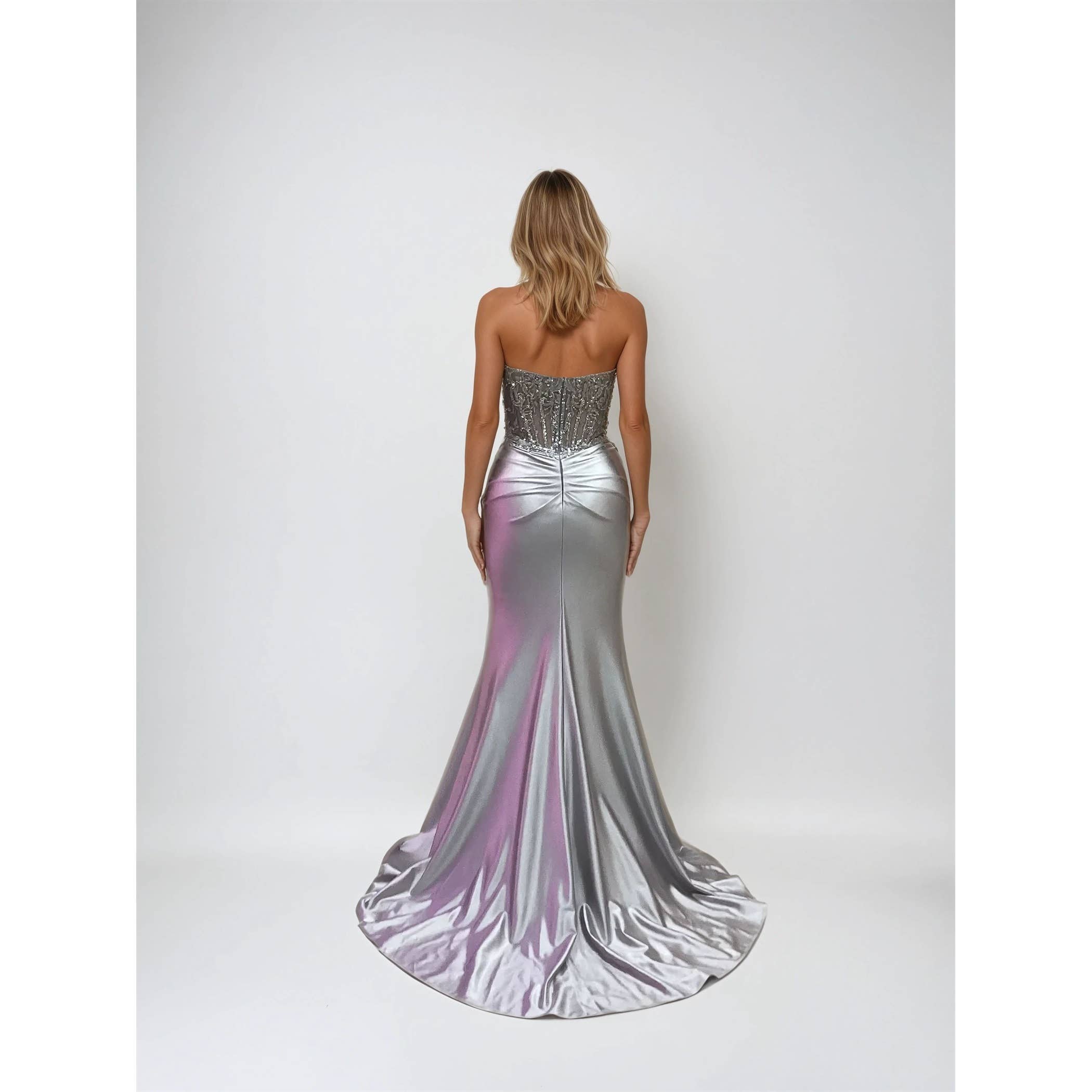 Juliet – Großhandel Kleid – Damen – JT2530K EXQUISITES PERLENBESATZ-ABENDKLEID DIESES ELEGANTE KLEID FE24