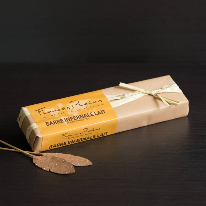 Infernal milk chocolate bar for wholesale by La Boutique aux délices
