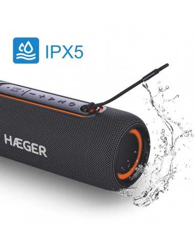 Haeger – Colunas por atacado – Coluna Bluetooth Portátil HAEGER Light Boom - Autonomia 3h, IPX5, Microfone, Iluminação1