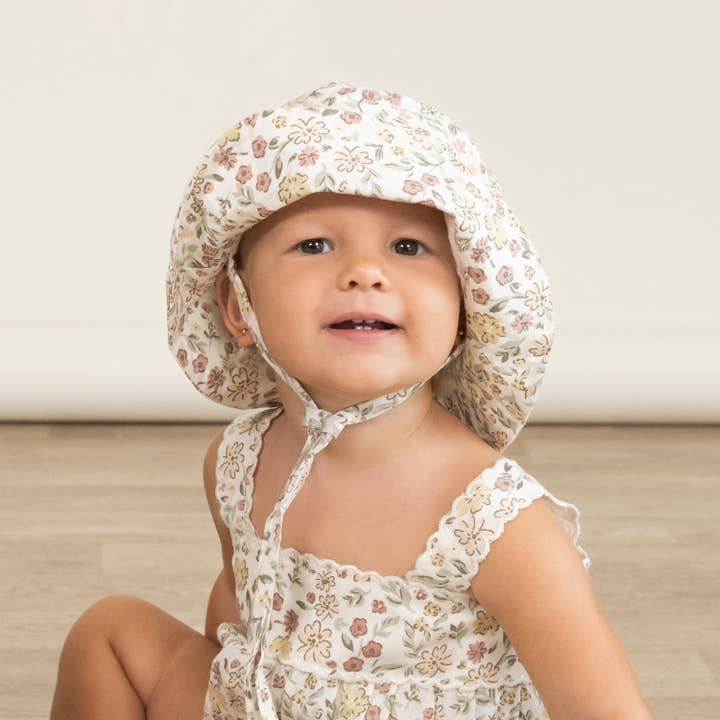 Organic Bucket Sun Hat - Wild Meadow for wholesale by Makemake Organics