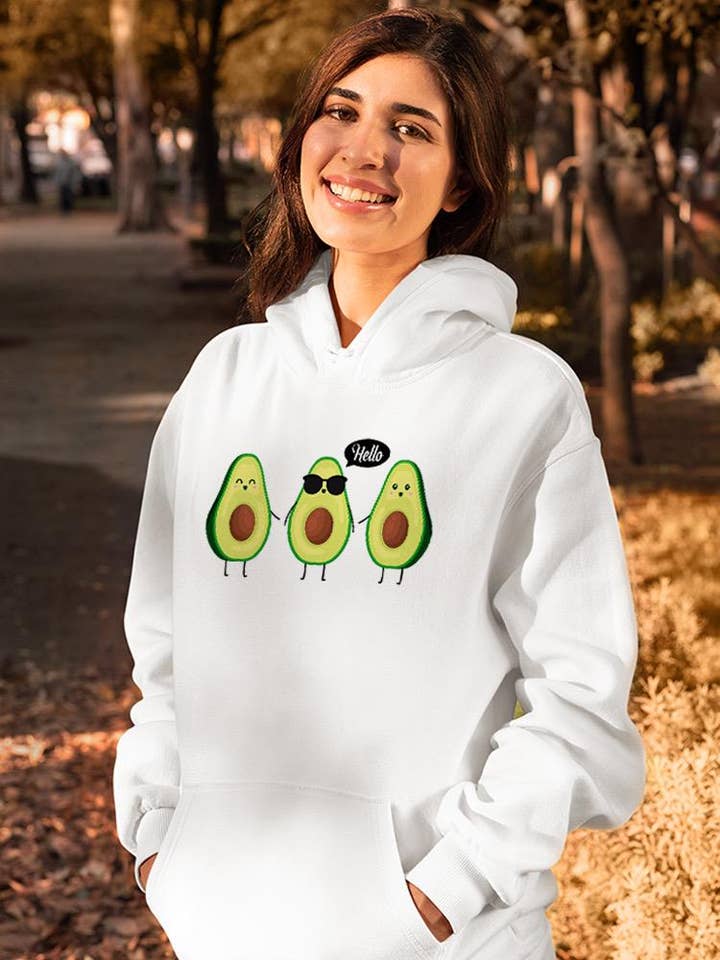 Avocado Greeting Hoodie or Sweatshirt SPIdeals Designs for wholesale by SmartPrintsInk