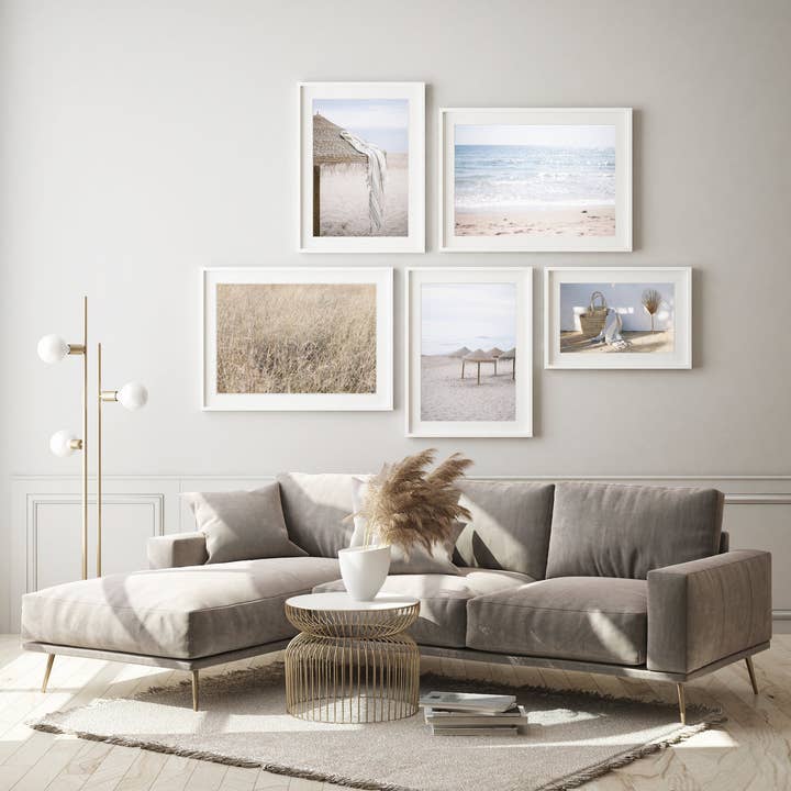 Ensemble de galerie encadrée collection neutre pour la vente par Mediterranean Prints