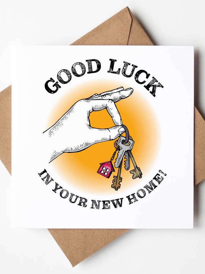 Veel geluk in je nieuwe huis Gefeliciteerd Sleutels Kaart (Set van 6) voor wholesale door Sweary Card Lady