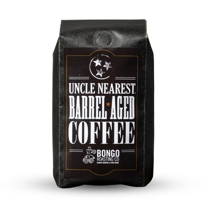 Uncle Nearest Whiskey Barrel Aged Coffee for wholesale by Bongo Roasting Co.