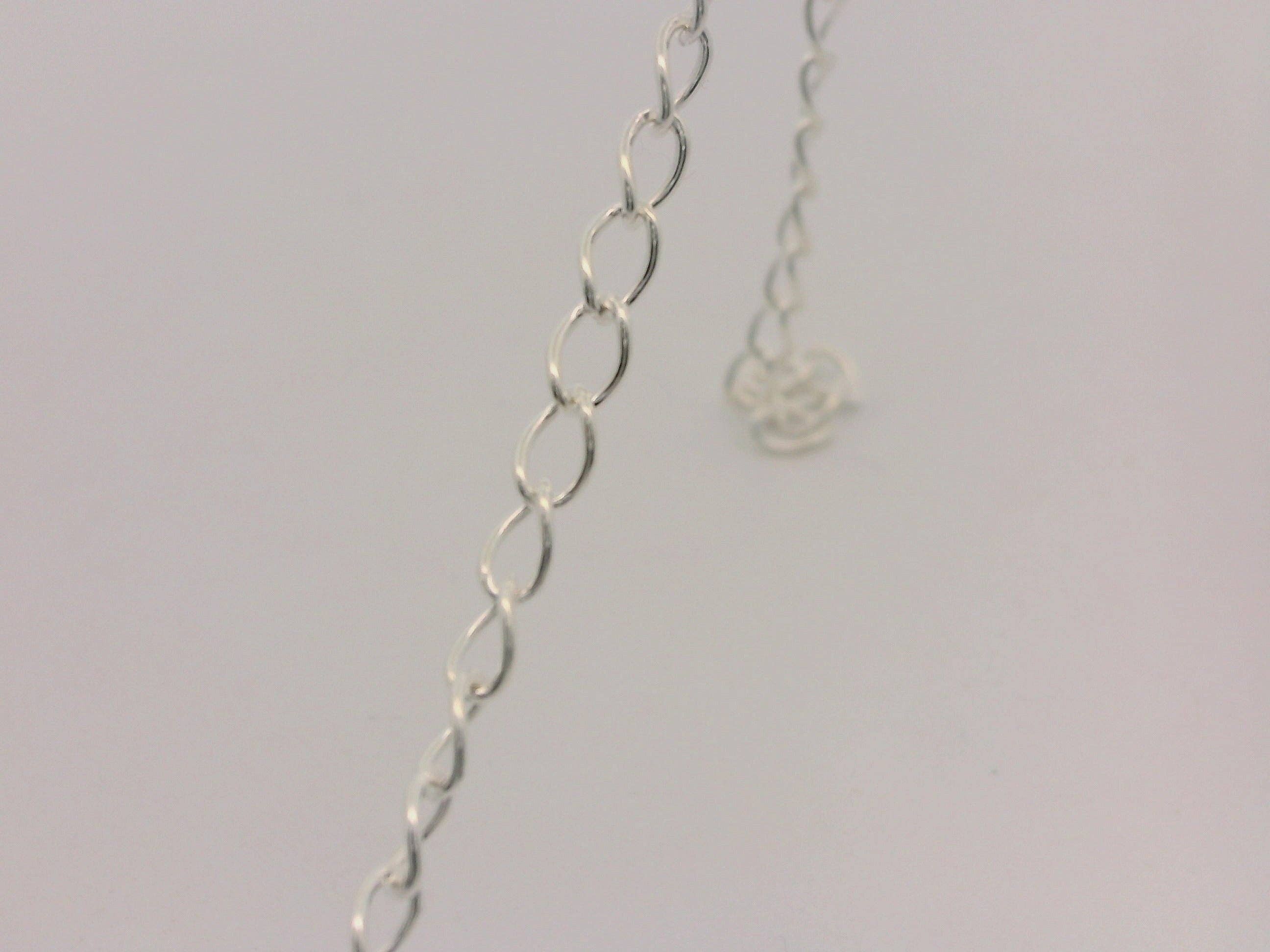 Purity Beads - Wholesale Craft Supplies - White Silver Long Curb Sterling Silver Chain Size :4.8X3mm | 1 Foot0
