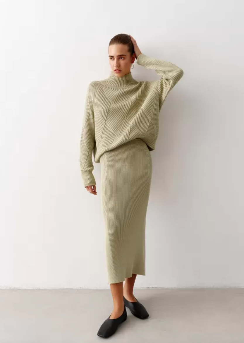 Nenya Fashion Limited - Wholesale Knit Sweater - Women's - High Neck Knitted Sweater With Geometric Print10