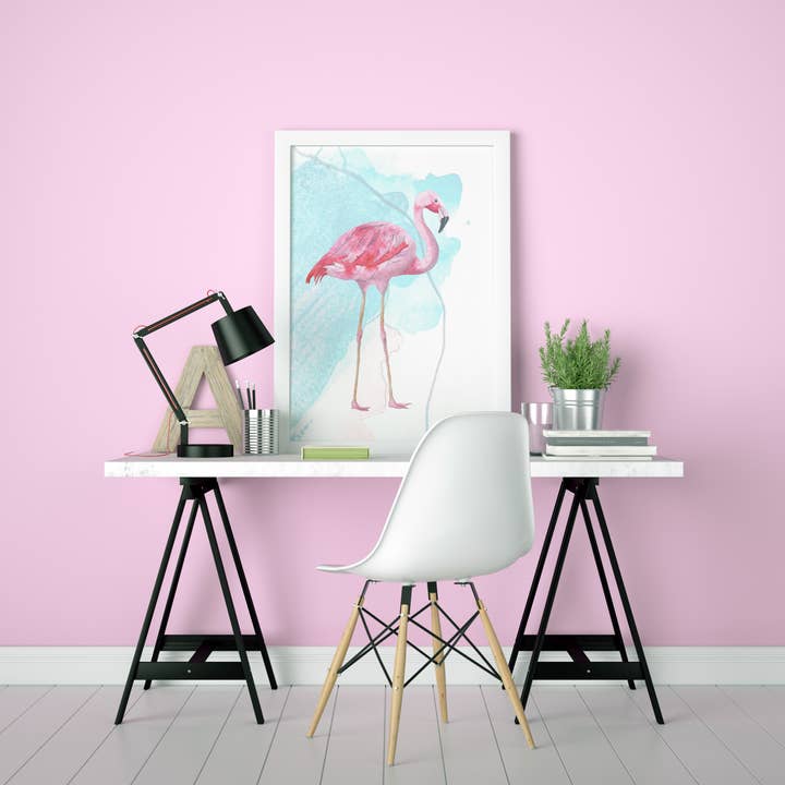 Arte de parede rosa flamingo por atacado de Paperfinch Design