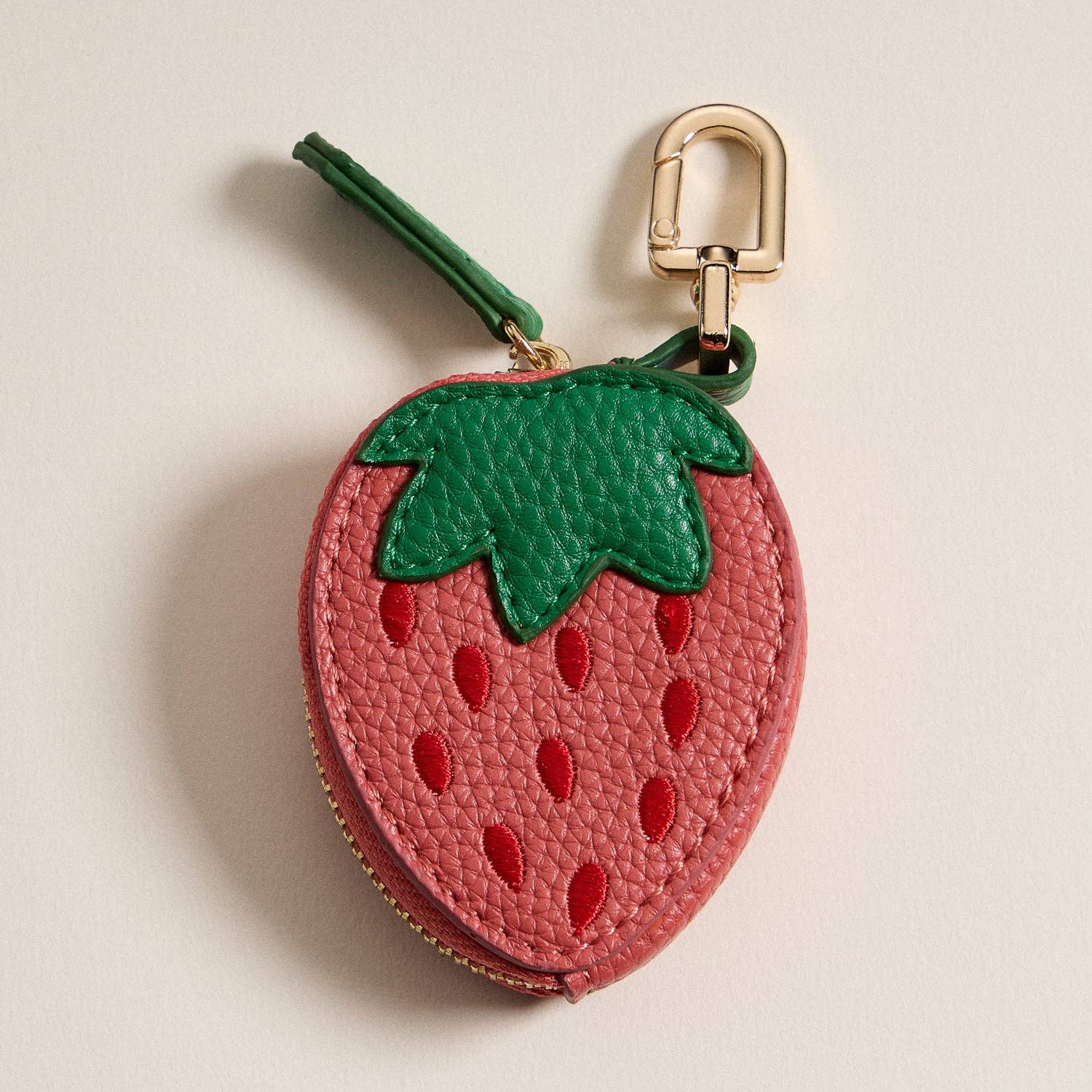 PK Strawberry Leather Pouch Keychain for wholesale on Faire1