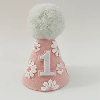 Nash and Willow - Wholesale Party hat/crown - Daisy applique felt hat