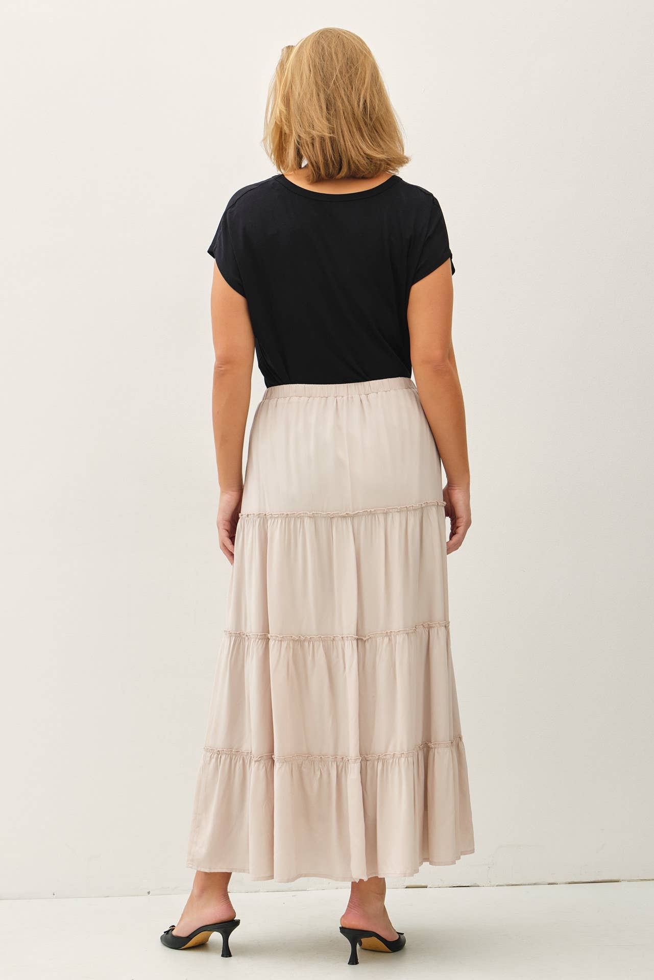 Be Cool - Wholesale Skirt - Women's - PLUS SIZE 4-TIERED MAXI SKIRT7