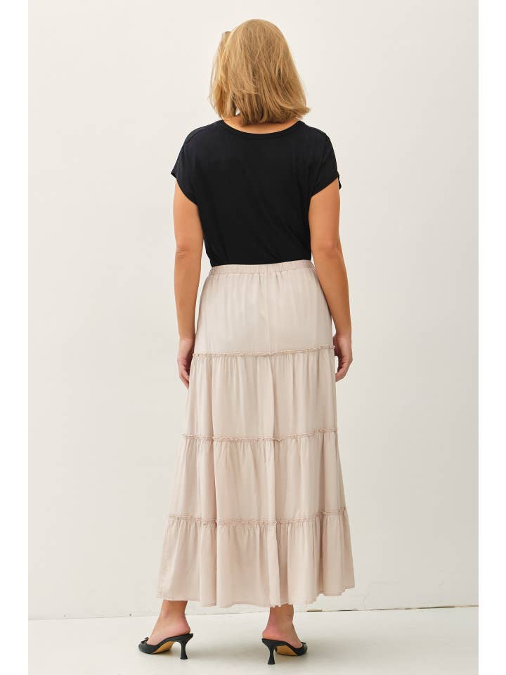 Be Cool - Wholesale Skirt - Women's - PLUS SIZE 4-TIERED MAXI SKIRT7