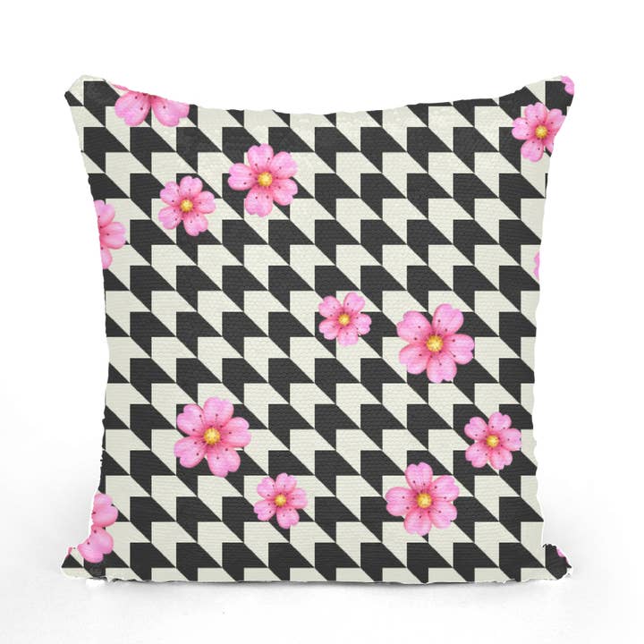 FLOWER PAT Sequin Cushion Cover for wholesale by IAKAM