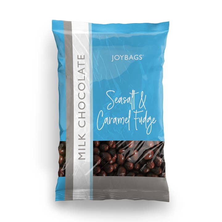 Joybags Milk Chocolate Fudge Seasalt & Caramel for wholesale by Joypots Ltd