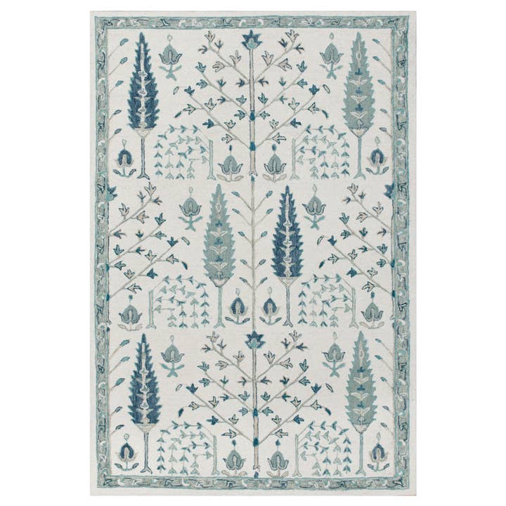 LR Home - Wholesale Area Rug - Traditional Tree of Life Organic Wool Indoor Area Rug