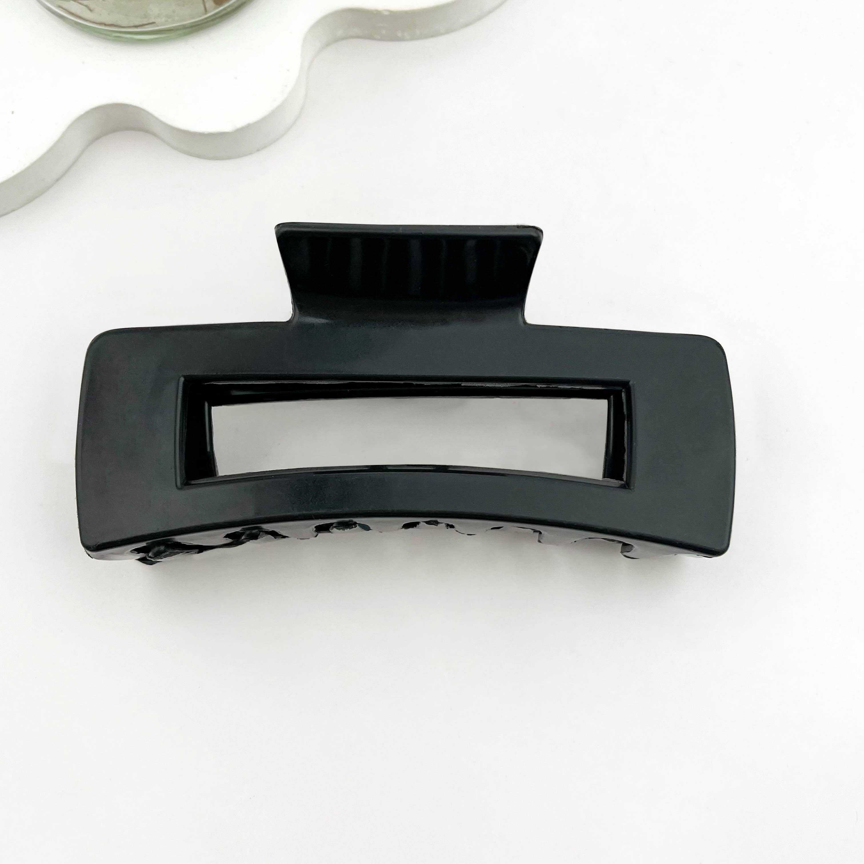 mildstyles - Wholesale Hair Clip - Women's - Soft Silicone Hollow Rectangle Hair Claw – Durable & Protect0