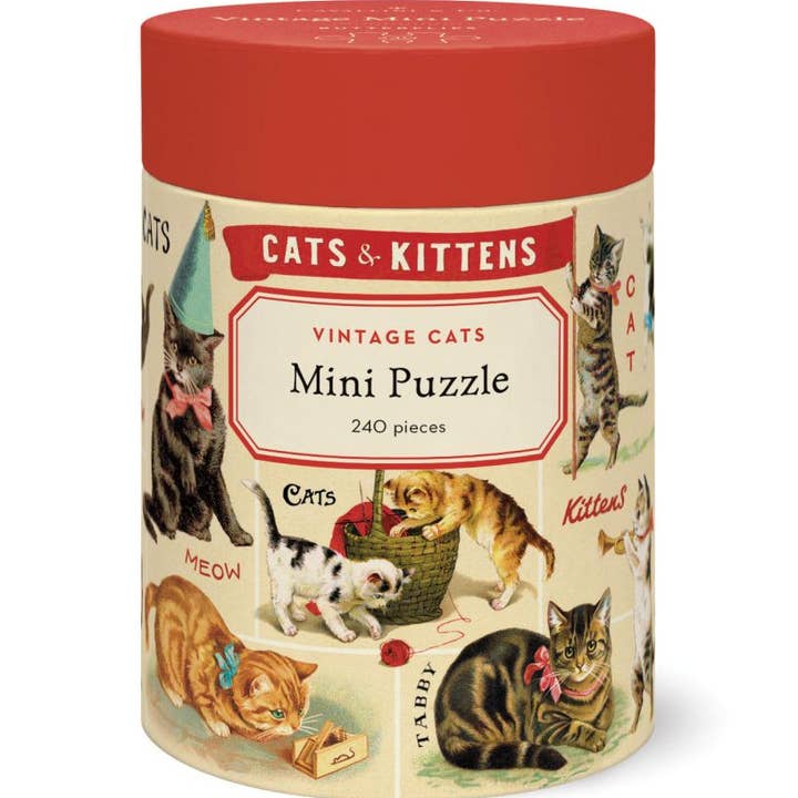 Bobangles - Wholesale Puzzle – Adult - Cavallini – 240 Pc Mini Puzzle Vintage Cats0