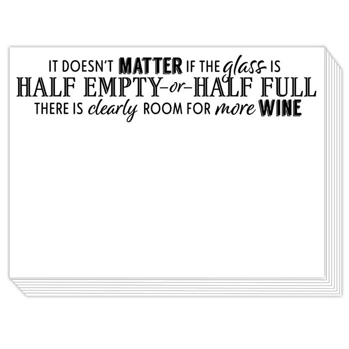 It Doesn't Matter if the Glass is Half EmptyS lab Pad for wholesale by RosanneBeck Collections
